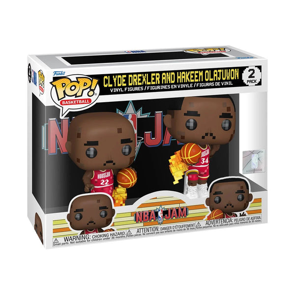 Funko Pop! - NBA Jam: Houston Rockets Clyde Drexler and Hakeem Olajuwon