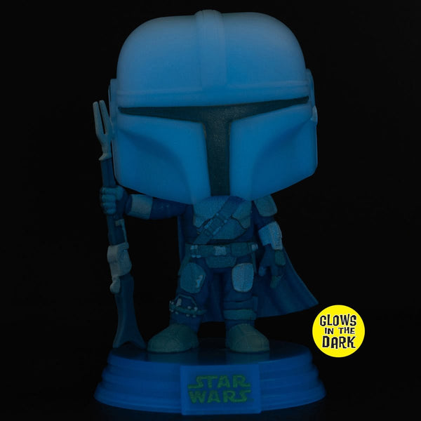 Funko Pop! - The Mandalorian: The Mandalorian Hologram Glow in the Dark - EE Exclusive