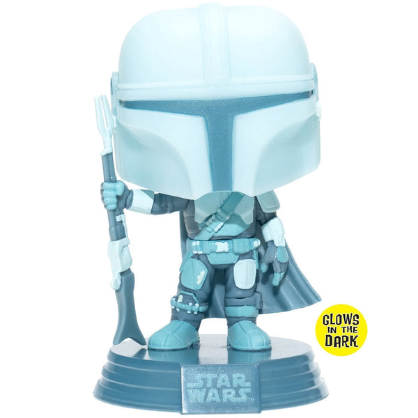 Funko Pop! - The Mandalorian: The Mandalorian Hologram Glow in the Dark - EE Exclusive