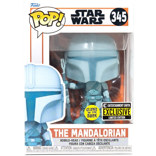 Funko Pop! - The Mandalorian: The Mandalorian Hologram Glow in the Dark - EE Exclusive